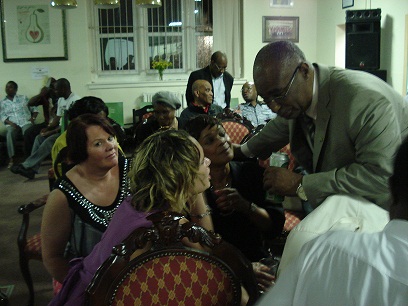 Premier Parry meeting with guests during the meet and greet session